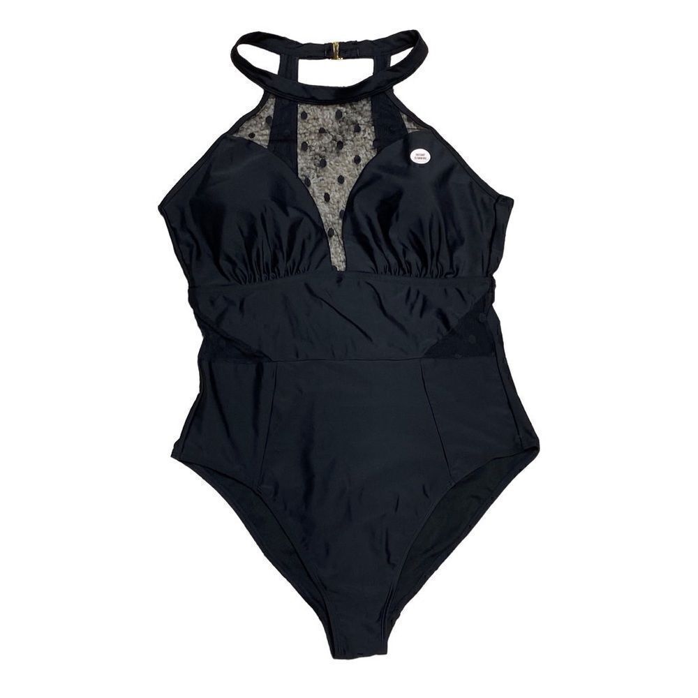 So Authentic American Heritage Black One Piece Swimwear Size 2X NWT